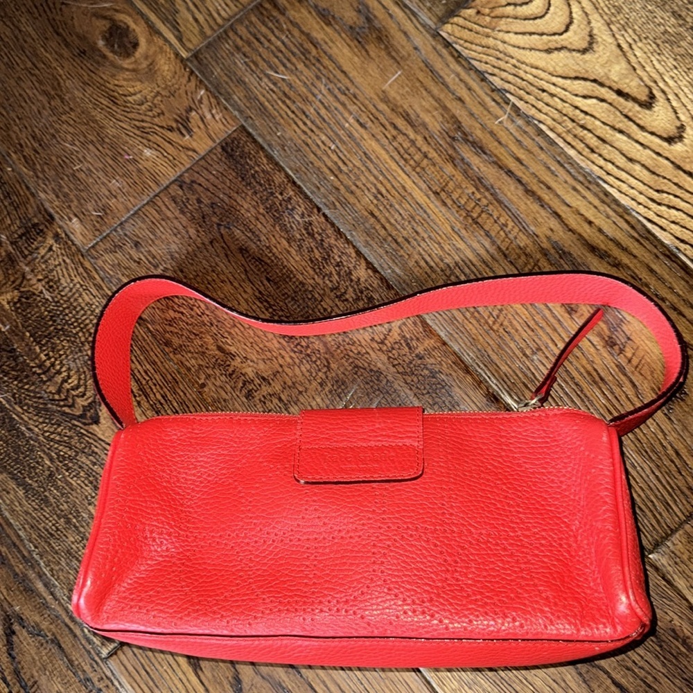 VTG Kate Spade Red Leather Turn Lock Mini Shoulder Bag - Picture 2 of 6